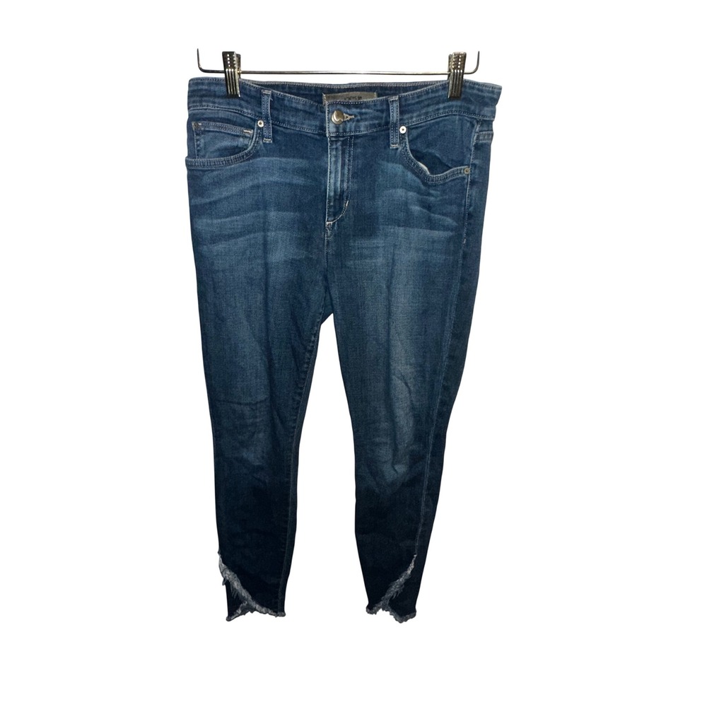 Joe's Jeans‎ Women's Size 29 Blue Denim Distressed Raw Hem Skinny Jeans